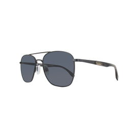 Hugo Boss Mens Black Aviator Designer Sunglasses Model: BO0330S-003IR-55