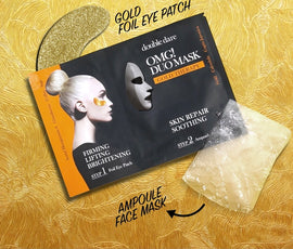 OMG! Duo Beauty Mask, Gold Therapy, (Eye Patch & Sheet Mask Set)